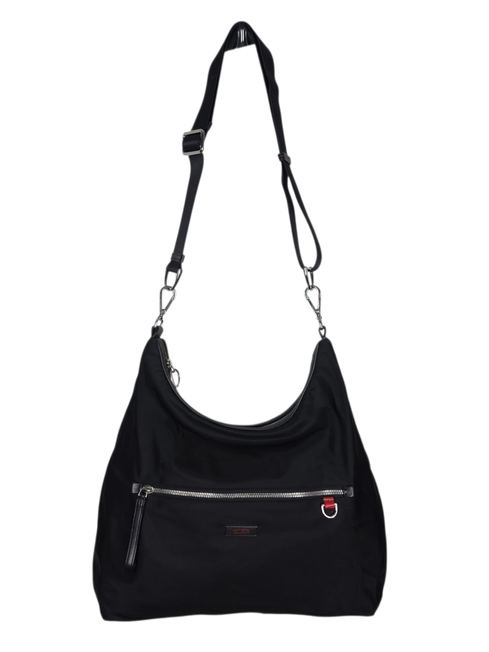 Tumi Black Nylon Hobo Shoulder Bag with Adjustable Strap